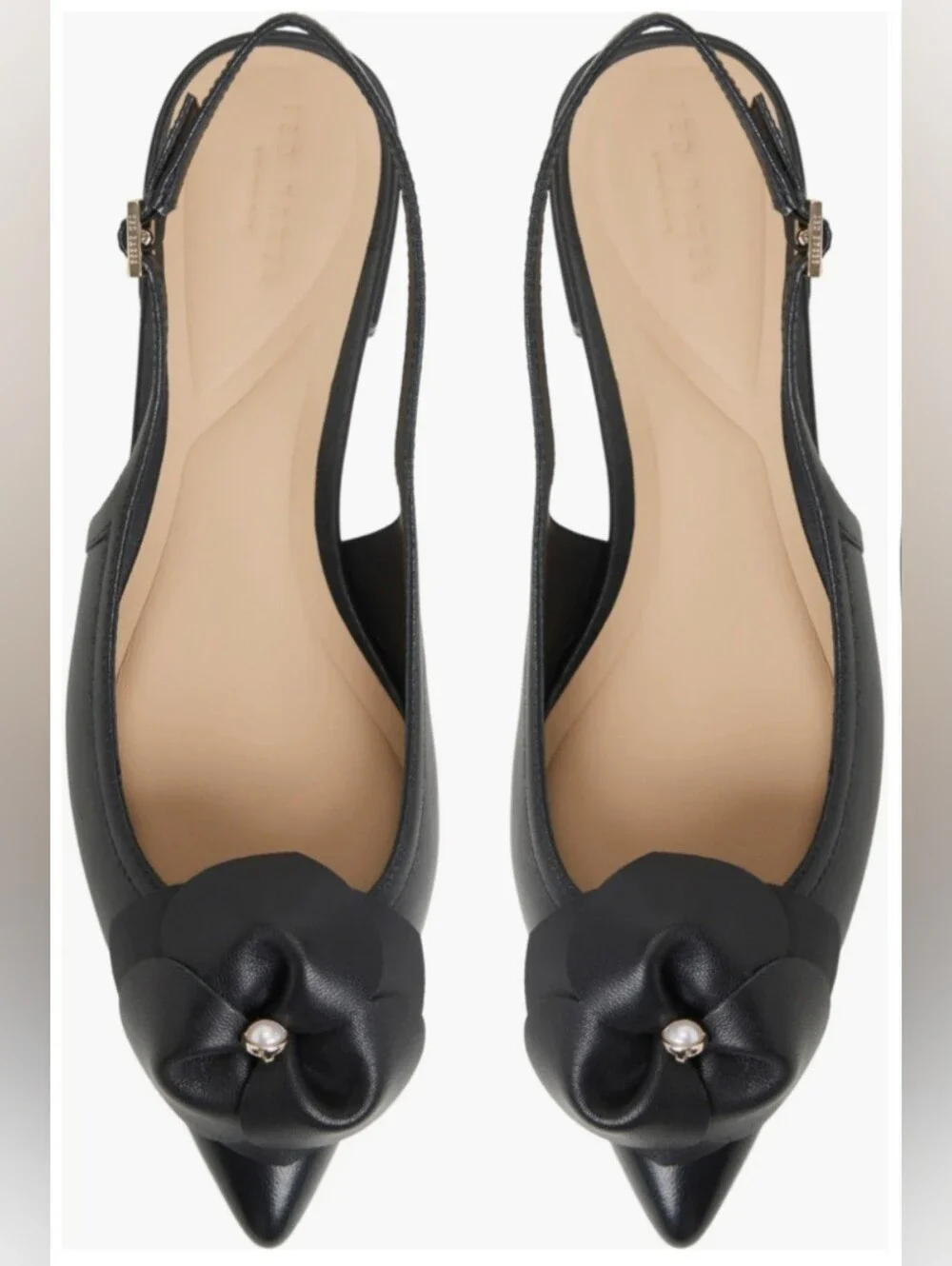 NWOB Ted Baker London Lili Rose Pointed Toe Slingbacks Flat. Size 6.5